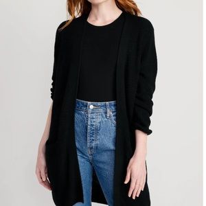 OLD NAVY Textured Long-Line Open-Front Sweater for Women